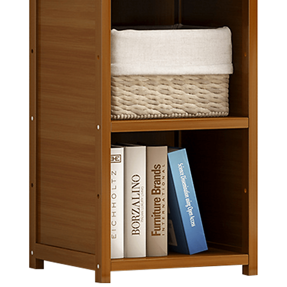 Bamboo 4 - Shelf Bookcase – Adjustable Display Storage Rack Stand for Living Room, Bedroom, Office or Home Organisation