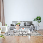 200x300cm Large Floor Gray Marble Rug – Modern Area Carpet for Bedroom, Living Room, Lounge or Home Décor Mat