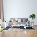 200x300cm Large Floor Blue Abstract Rug – Modern Area Carpet for Bedroom, Living Room, Lounge or Home Décor Mat