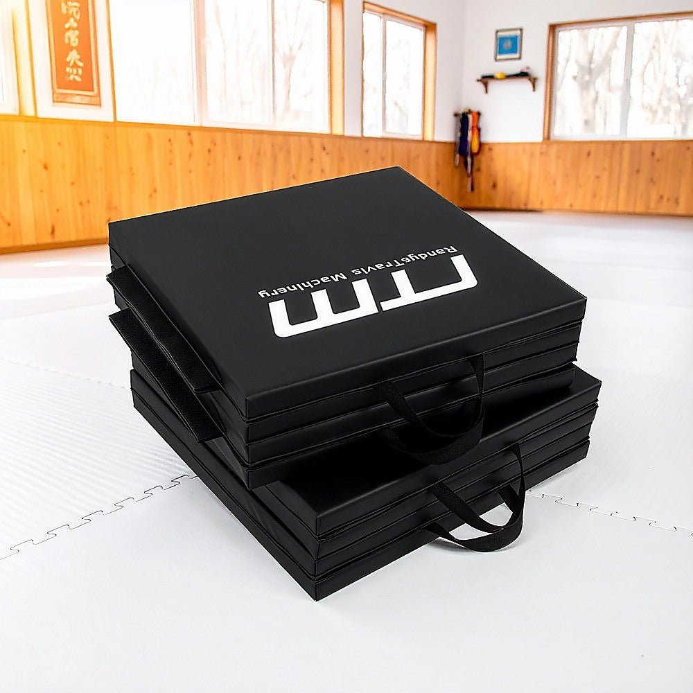 Folding Black Exercise Mat – Gymnastics, Martial Arts, Yoga, Karate & Judo Training