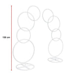 2pcs Round Wedding Arch Backdrop Rings Loops Flower Balloon Lawn Row Stand
