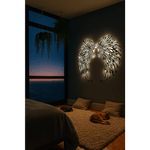 LED Angel Wing Metal Wall Art Wrought Iron Wings Sculpture Fairy Lights