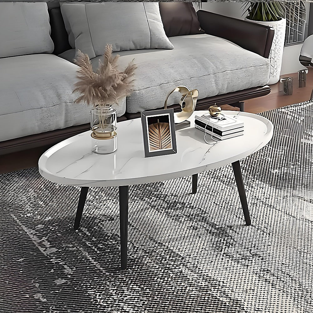 Oval Coffee Table Mid Century Modern Minimalist Display - 9356516021895 Toy Chest Australia 2