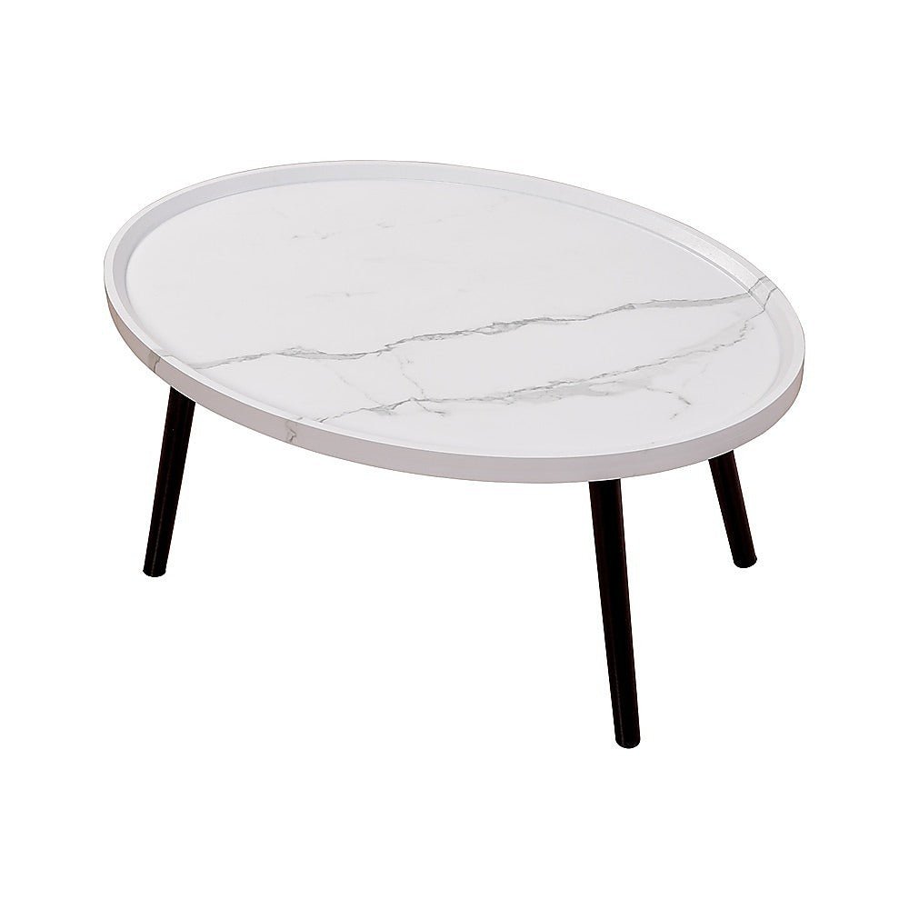 Oval Coffee Table Mid Century Modern Minimalist Display - 9356516021895 Toy Chest Australia 4