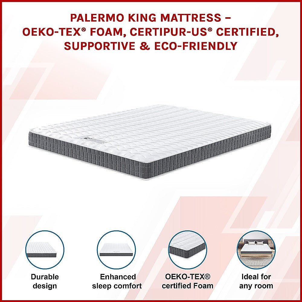 PALERMO King Memory Foam Mattress - OEKO - TEX® & CertiPUR - US® Certified - 9356516106738 Toy Chest Australia 3