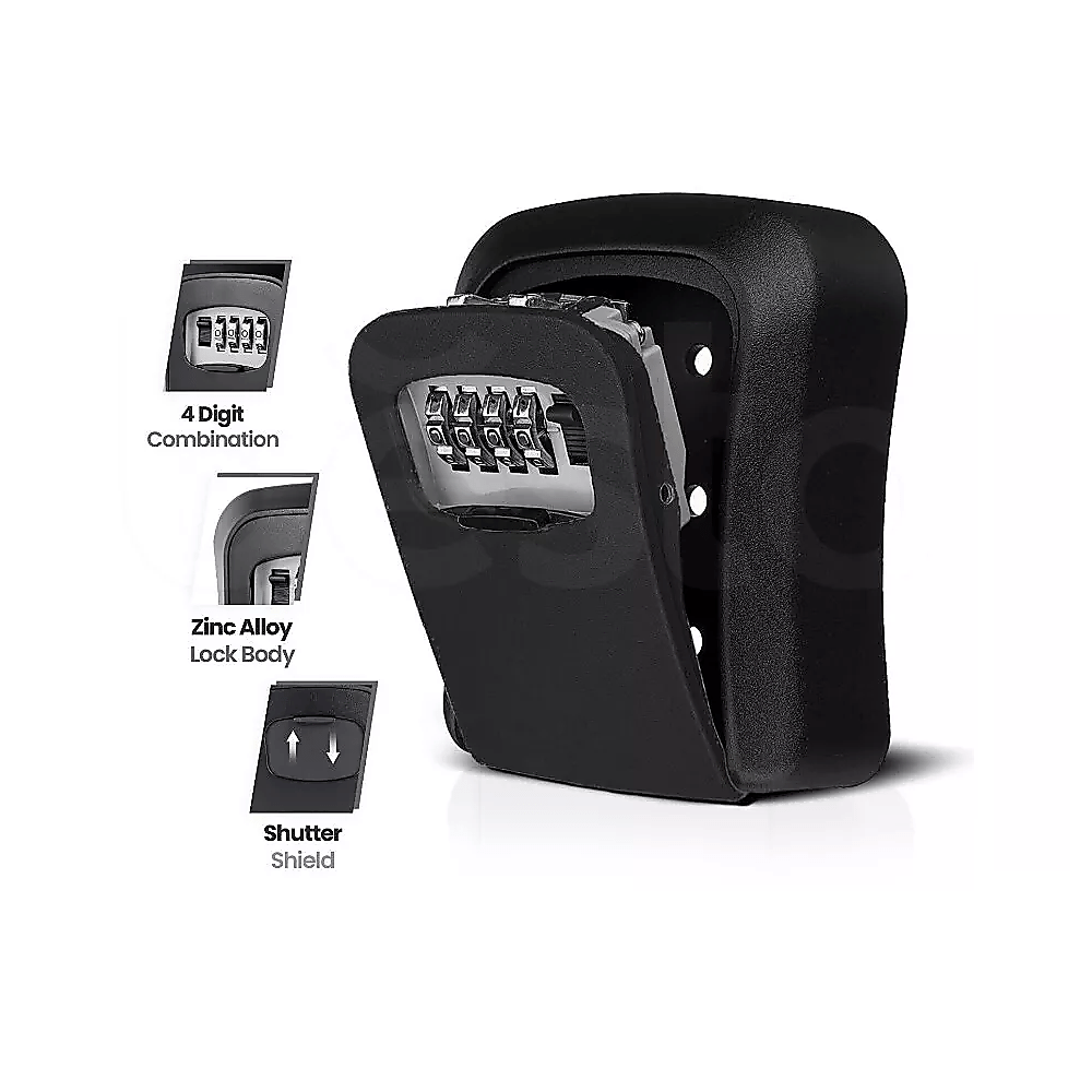 Lock Box Key Safe 4 Combination Outdoor Security Wall Mounted - 9356516114689 Toy Chest Australia 3