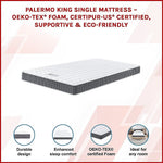 King Single Memory Foam Mattress – OEKO - TEX® Textile & CertiPUR - US® Certified Foam