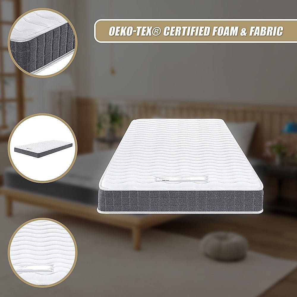 PALERMO Single Memory Foam Mattress - OEKO - TEX® & CertiPUR - US® Certified - 9356516135264 Toy Chest Australia 8