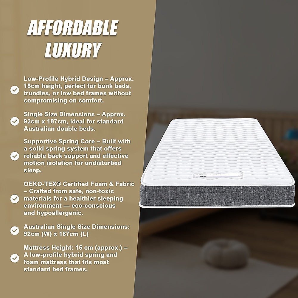 PALERMO Single Memory Foam Mattress - OEKO - TEX® & CertiPUR - US® Certified - 9356516135264 Toy Chest Australia 10