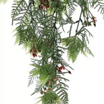 Artificial Hanging Christmas Myrtle and Flowering Holly UV Resistant 78cm