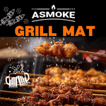 ASMOKE Premium Copper & Black BBQ Grill Mats (2 - Pack) - Non - Stick PTFE Coating, Cooking Mats| Reusable and Easy to Clean