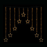 LED Wire Star Curtain Gold Lights