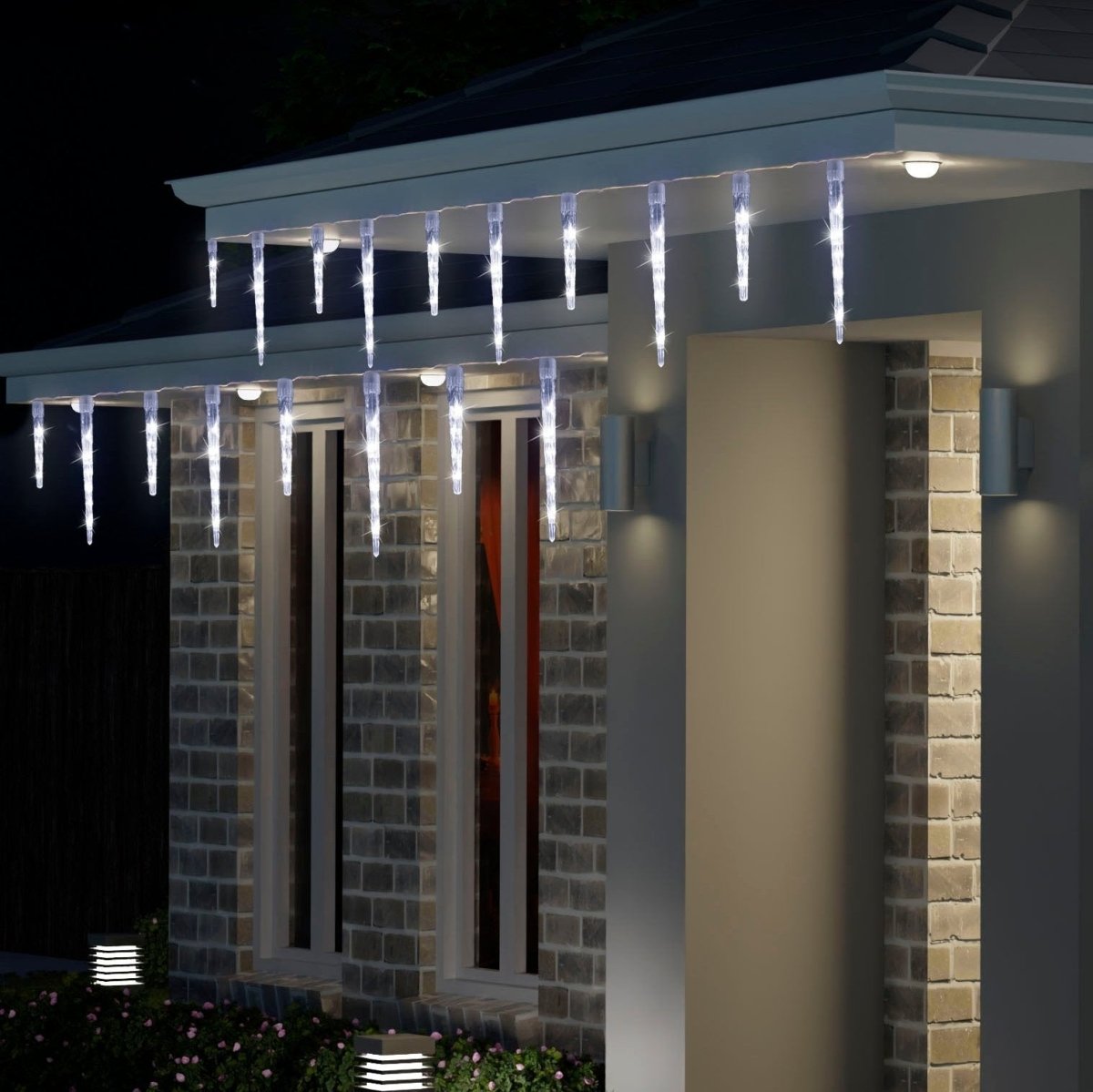 LED Icicle Tube Lights 24 - Pack Available in 2 Colors - Blue