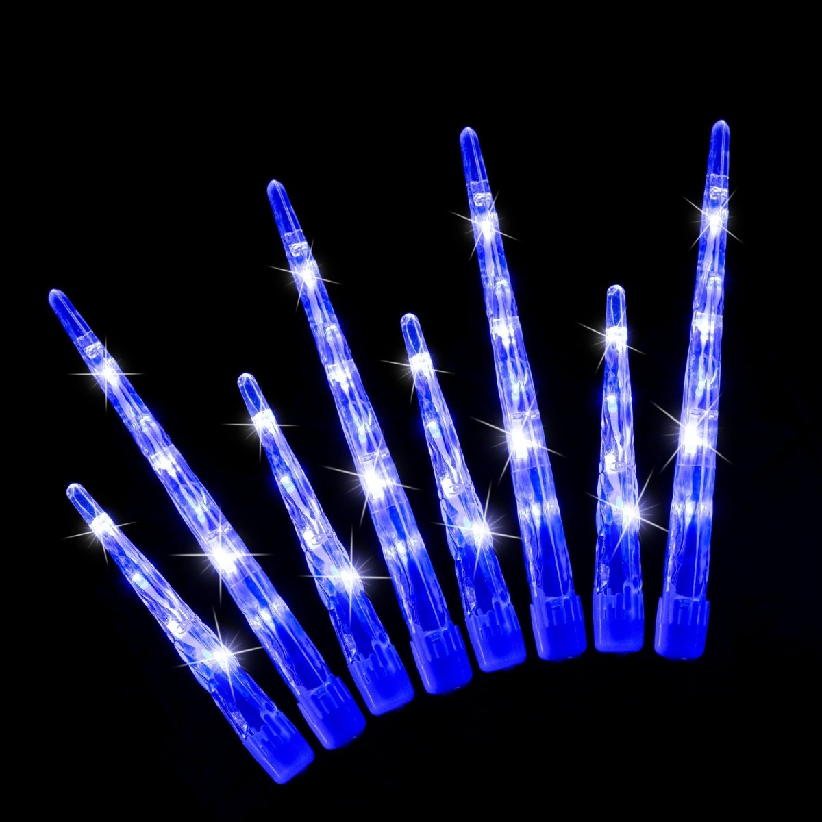 LED Icicle Tube Lights 24 - Pack Available in 2 Colors - White