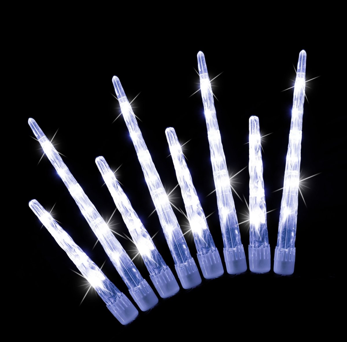 LED Icicle Tube Lights 24 - Pack Available in 2 Colors - White