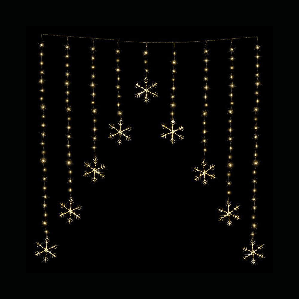 LED Snowflakes Curtain Lights avialable in 2 Colors - Cool White