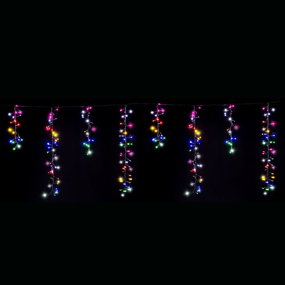 LED Dancing Cluster Icicles 9m Available in 2 Options - Warm White