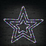 LED Ropelight 3 In 1 Star 80cm Flashing Multicolor