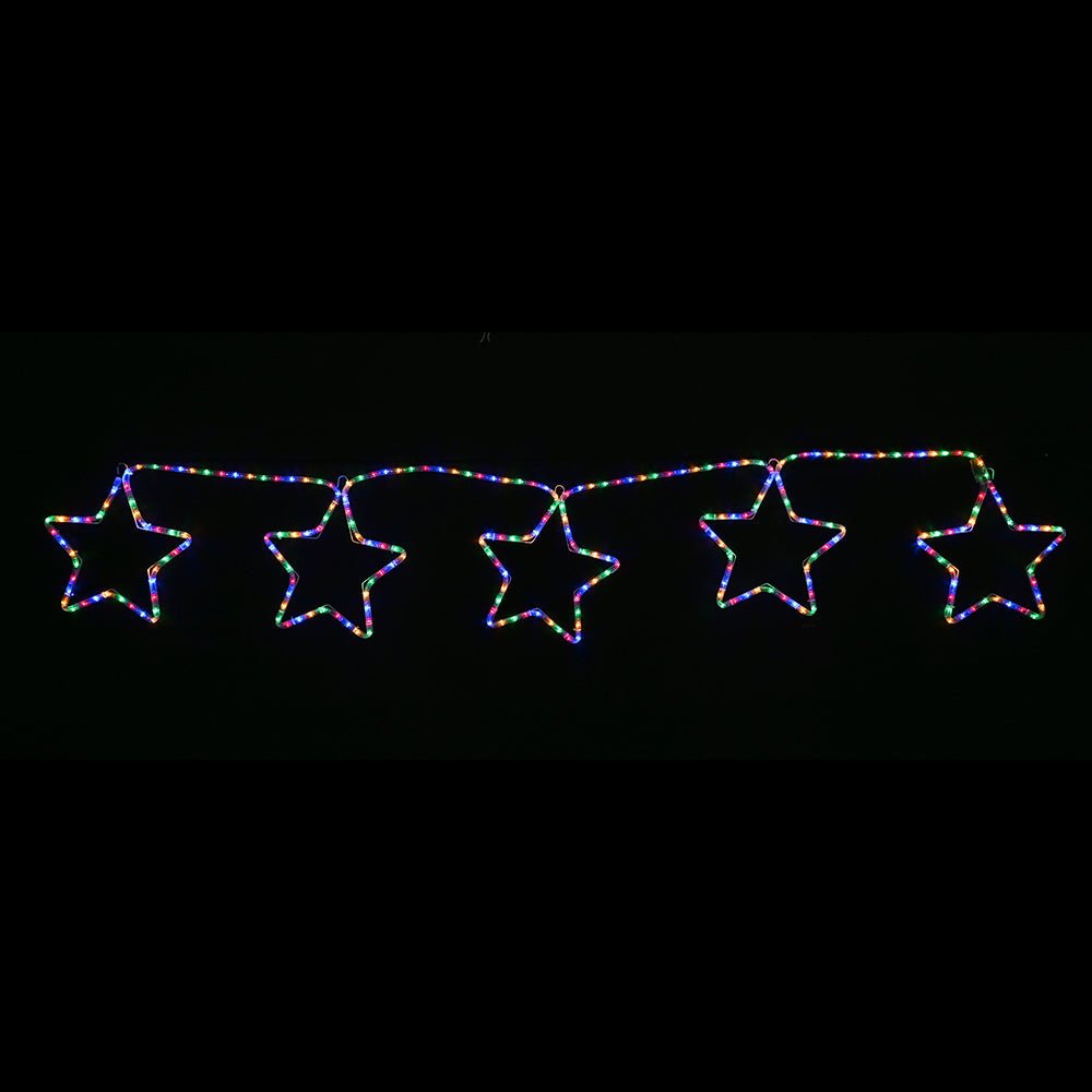 LED Ropelight 5 Stars Chain available in 2 Colors - RGBYW