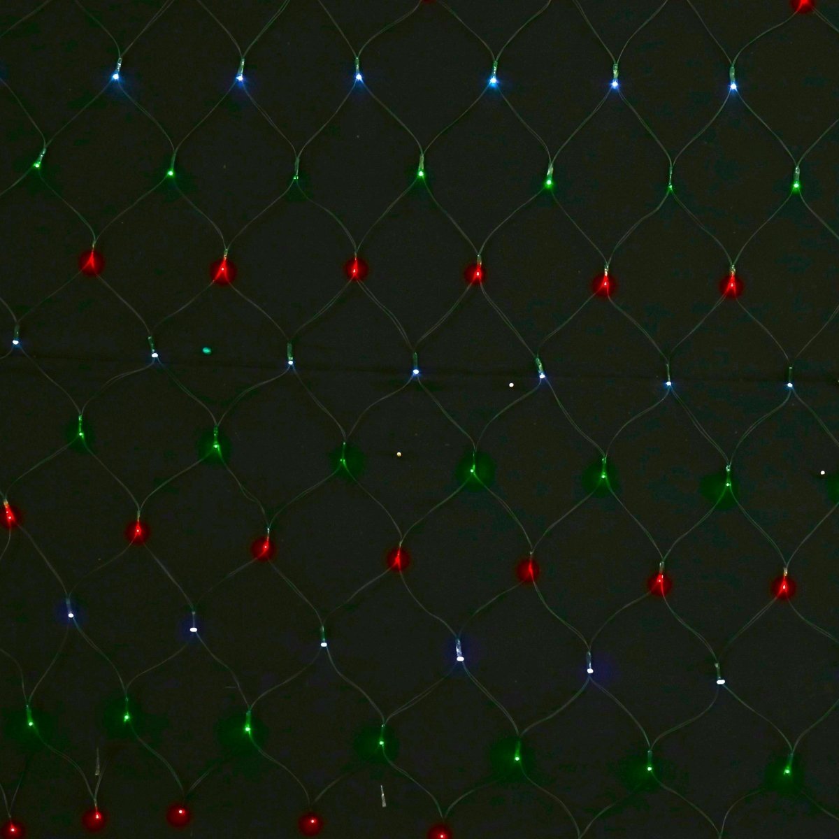 Solar 150 LED Net Light available in 4 Colors - RWG (Red White Green)