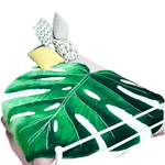 NNEOBA Green Leaf - Shaped Flannel Blanket