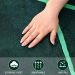 NNEOBA Green Leaf - Shaped Flannel Blanket