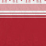 Joyful Red & white Reindeer Christmas Queen Bedspread Set