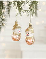 Set of 10 Christmas Ornaments - Gold & Rose Gold Holiday Tree Decorations