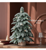 55cm Frosted Mini Christmas Tree – Snow - Covered Indoor Holiday Decoration