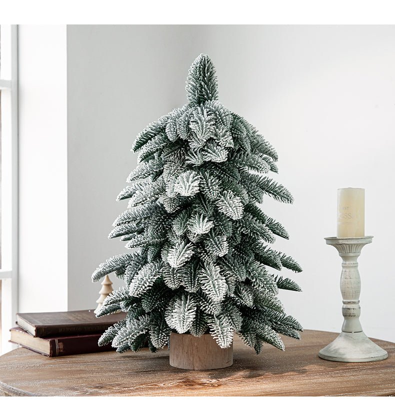 55cm Frosted Mini Christmas Tree – Snow - Covered Indoor Holiday Decoration