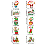 Set of 10 Christmas Hanging Door Decorations - Santa, Snowman, Stocking, and Gingerbread Ornaments (3 set, 30 pieces)