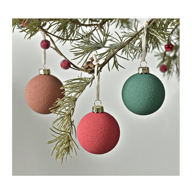 Set of 12 Matte Christmas Ornaments - Pastel Colored Shatterproof Baubles for Holiday Decor (6 cm)