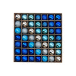49 - Piece Christmas Ornament Set - 3cm Blue, Silver Baubles for Christmas Tree Decoration