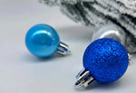 49 - Piece Christmas Ornament Set - 3cm Blue, Silver Baubles for Christmas Tree Decoration