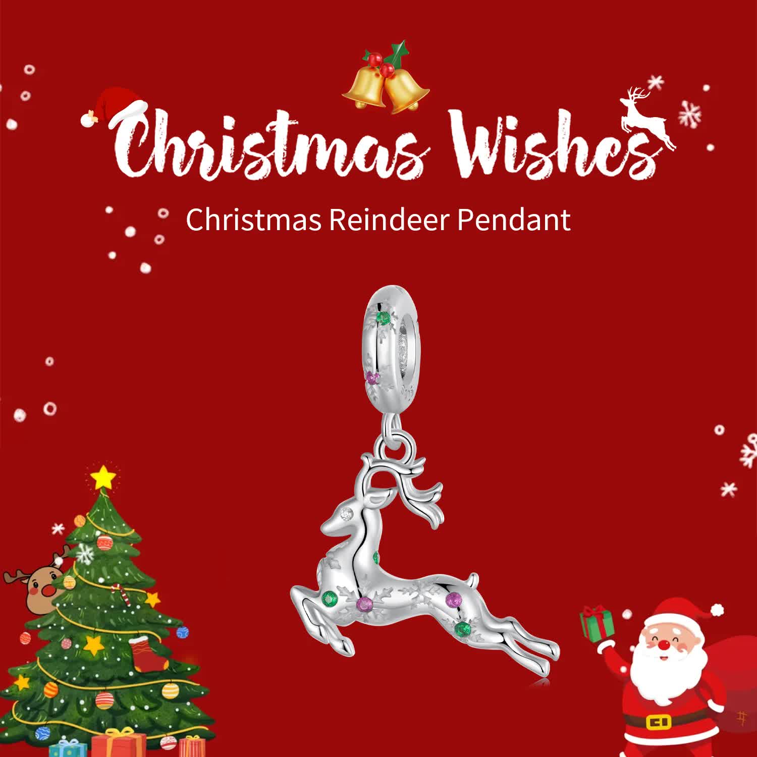 Sterling Silver Christmas Snowman Charm - Festive Christmas Pendant with Colorful Accents(weighs approximately 2g)