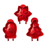 Christmas Pie Mold Set - 3 Holiday - Shaped Hand Pie Press Tools for Baking (3 Set/9 pcs )