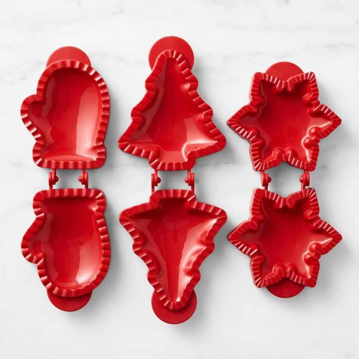 Christmas Pie Mold Set - 3 Holiday - Shaped Hand Pie Press Tools for Baking (3 Set/9 pcs )