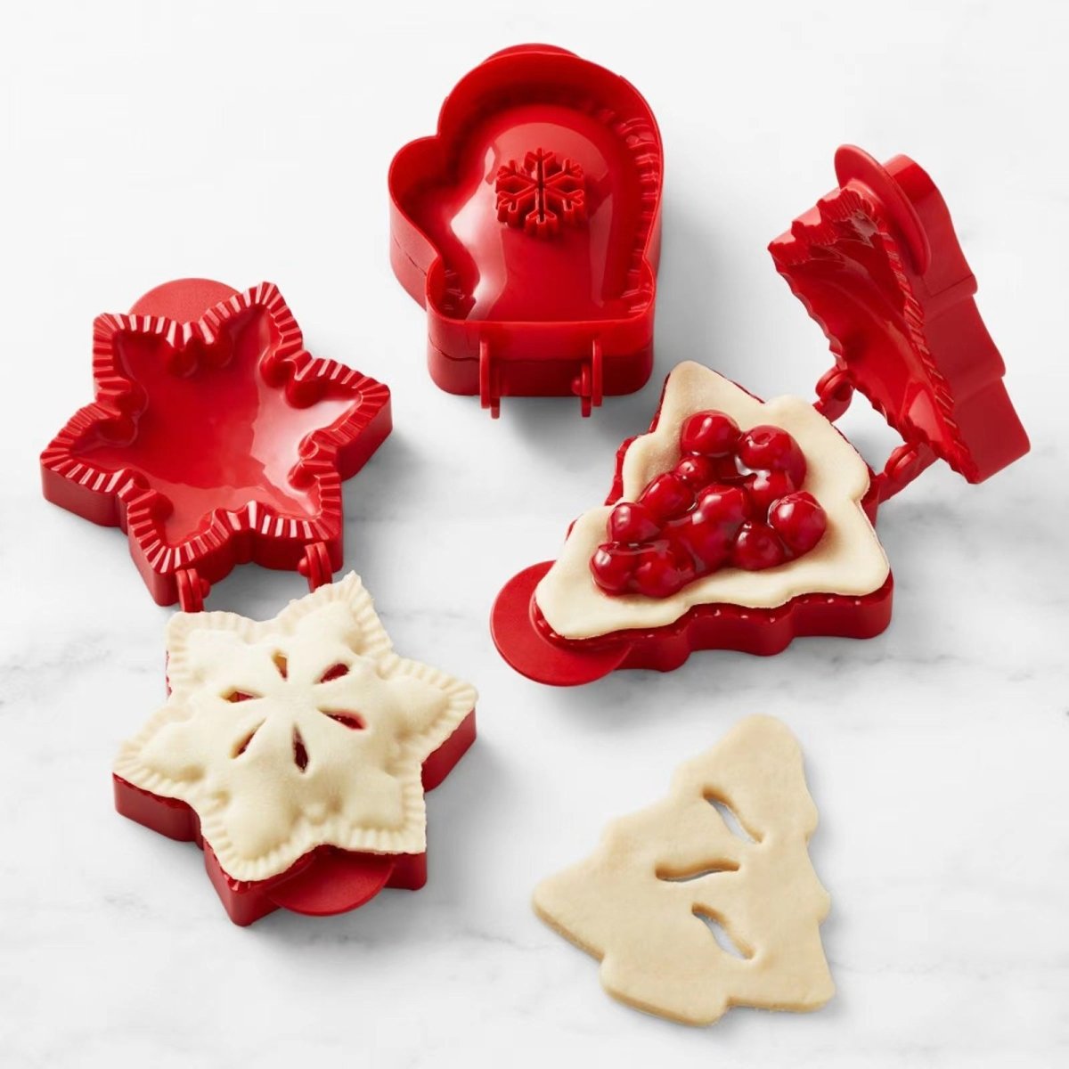 Christmas Pie Mold Set - 3 Holiday - Shaped Hand Pie Press Tools for Baking (3 Set/9 pcs )