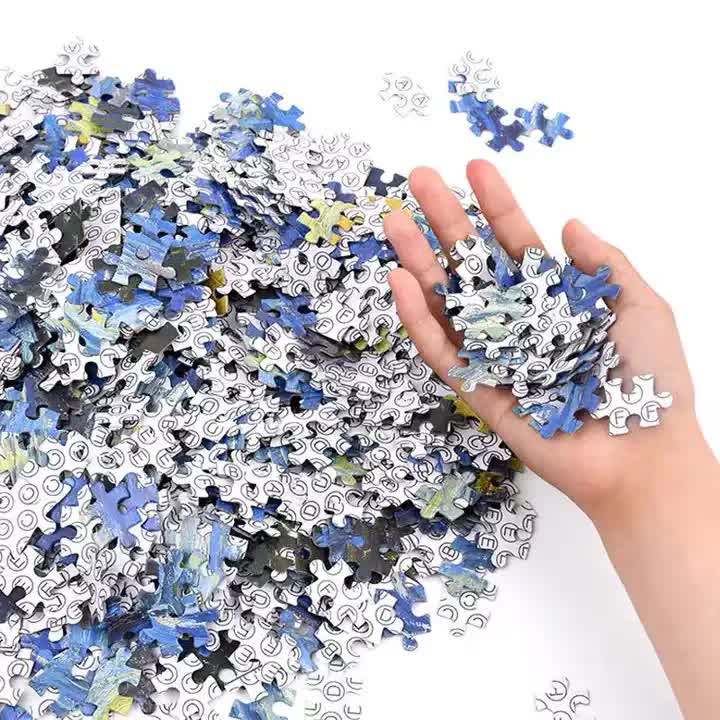(2 PCS) 1000 - Piece Christmas train Jigsaw Puzzle - High Difficulty Stress - Relief Toy