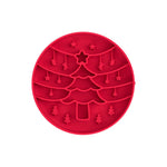 Red Silicone Slow Feeder Bowl for Dogs - Anti - Choking Christmas - Themed Lick Mat