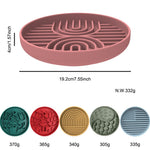 Red Silicone Slow Feeder Bowl for Dogs - Anti - Choking Christmas - Themed Lick Mat