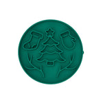 Green Silicone Slow Feeder Bowl for Dogs - Anti - Choking Christmas - Themed Lick Mat