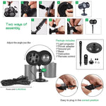 Bracket Outdoor Waterproof Lawn Dual - Tube Projection Light – LED Halloween & Christmas Dynamic Water Ripple Animation, Replaceable 12 Slides, Stake or Stand Mountable
