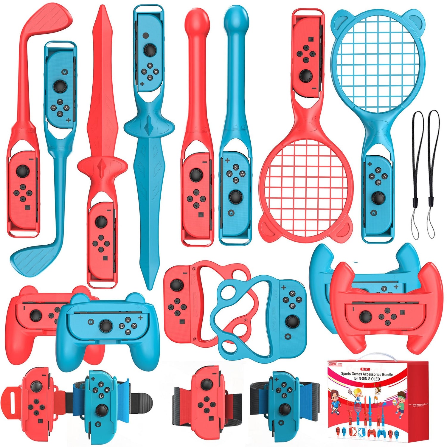18 - in - 1 Motion - Sensing Sports Kit for Gaming Consoles - Tennis, Golf, and Fitness Accessories - N/A Toy Chest Australia 1
