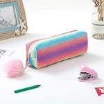 Rainbow Glitter Pencil Cases - Set of 4 Sparkly Stationery Pouches - 5447834142419 Toy Chest Australia 3