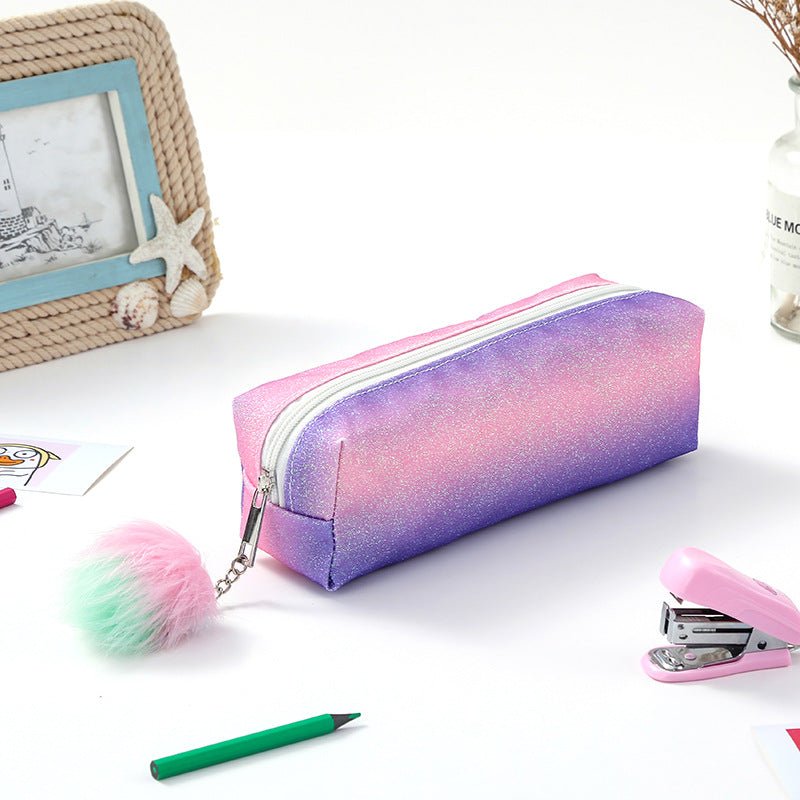 Rainbow Glitter Pencil Cases - Set of 4 Sparkly Stationery Pouches - 5447834142419 Toy Chest Australia 5