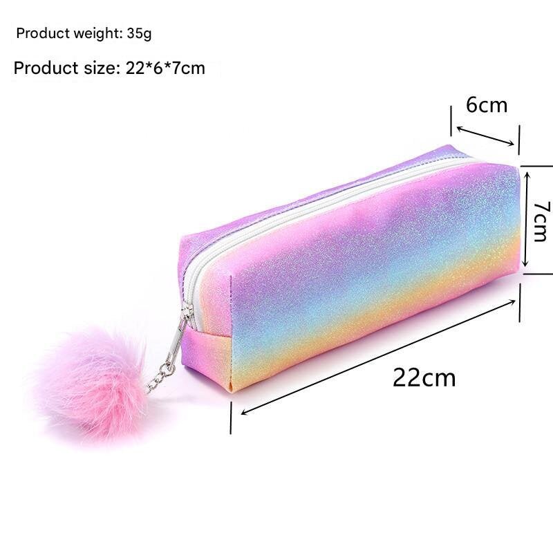 Rainbow Glitter Pencil Cases - Set of 4 Sparkly Stationery Pouches - 5447834142419 Toy Chest Australia 6