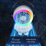 White Astronaut Portable Fan - USB Rechargeable Desk Fan with RGB Night Light - 2202480012702 Toy Chest Australia 3