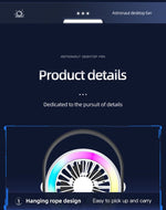 White Astronaut Portable Fan - USB Rechargeable Desk Fan with RGB Night Light - 2202480012702 Toy Chest Australia 5