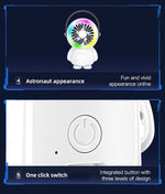 White Astronaut Portable Fan - USB Rechargeable Desk Fan with RGB Night Light - 2202480012702 Toy Chest Australia 7